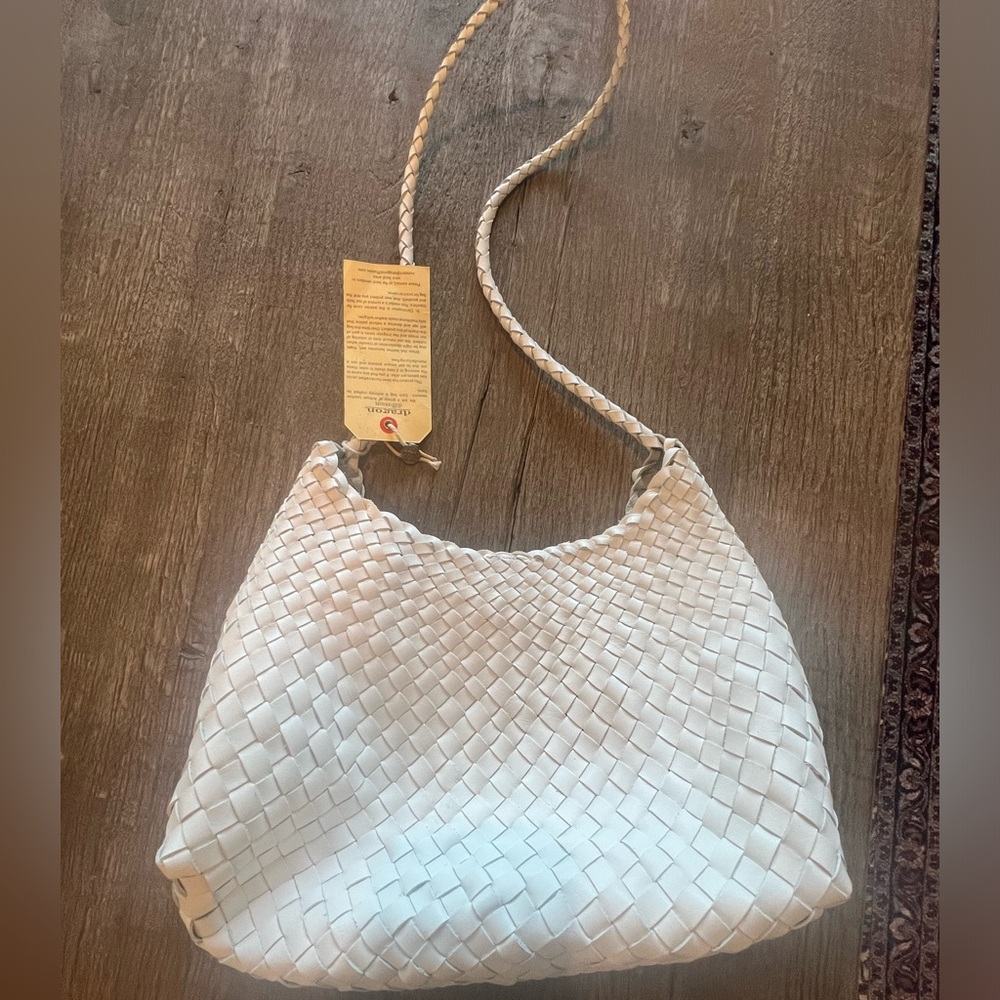 Dragon Diffusion Ivory Woven Shoulder Bag - Picture 6 of 11